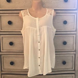 Papaya sleeveless blouse
